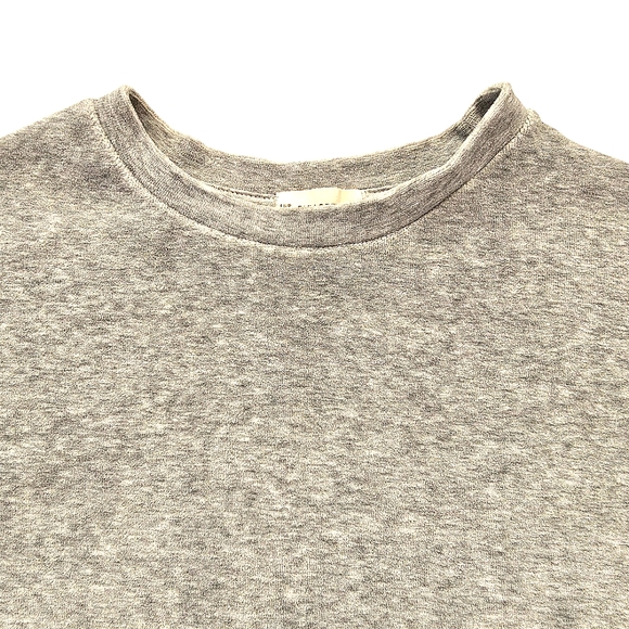 PULL & BEAR Women's Heather Gray Soft, Stretchy Velour Sweatshirt Size M - Picture 11 of 13